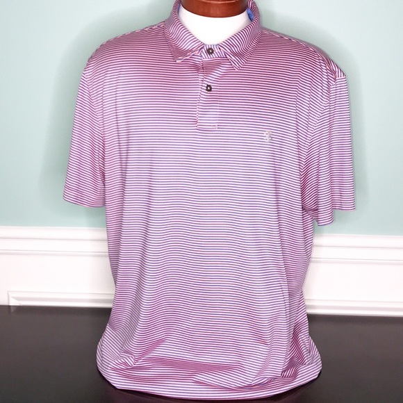 Izod Other - IZOD MENS GOLF POLO PULLOVER PINK BLUE STRIPED